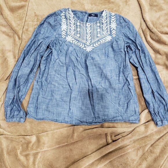 Gapkids, Size XXL Girl’s Long Sleeve Blue top with  White design - Picture 2 of 7